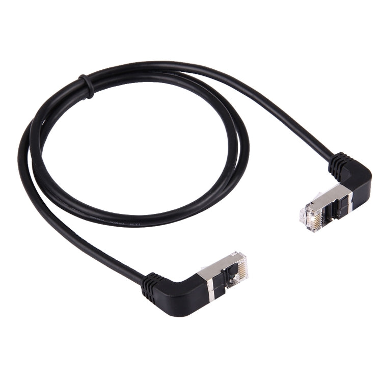 Cavo LAN di rete RJ45 maschio piegato a RJ45 maschio piegato da 1 m, 1m Bent Down to Bent Down