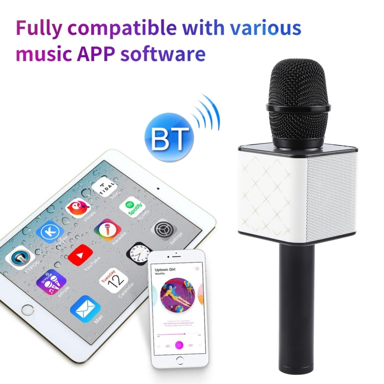 SDRD SD-08 Dual Speakers High Quality Audio Bluetooth Wireless Condenser Microphone Portable KTV with Recording