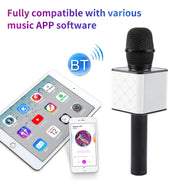 SDRD SD-08 Dual Speakers High Quality Audio Bluetooth Wireless Condenser Microphone Portable KTV with Recording