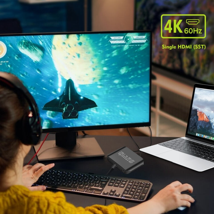 NK-E60 Tipo-C / USB-C a HDMI, DP DisplayPort Splitter MST Monitor Switcher, NK-E60