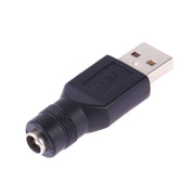 Connettore adattatore USB maschio a femmina da 5,5 x 2,1 mm, USB Male to 5.5 x 2.1mm