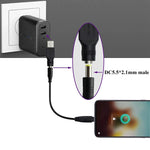 Connettore adattatore USB maschio a femmina da 5,5 x 2,1 mm, USB Male to 5.5 x 2.1mm