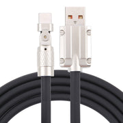 Cavo di ricarica rapida con spina metallica da 180 gradi da USB a Type-C serie Mech 6A 120W, lunghezza: 1,2 m, 1.2m Type-C, 1.2m 180-degree Type-C