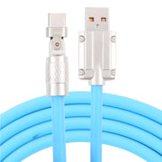 Cavo di ricarica rapida con spina metallica da 180 gradi da USB a Type-C serie Mech 6A 120W, lunghezza: 1,2 m, 1.2m Type-C, 1.2m 180-degree Type-C