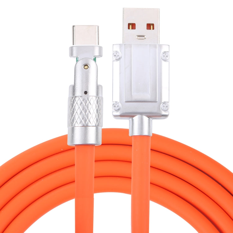 Cavo di ricarica rapida con spina metallica da 180 gradi da USB a Type-C serie Mech 6A 120W, lunghezza: 1,8 m, 1.8m Type-C, 1.8m 180-degree Type-C