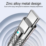 Cavo dati di ricarica rapida in silicone da USB a USB-C/Type-C serie Mech 6A 120W, lunghezza: 1,8 m, 1.8m Type-C