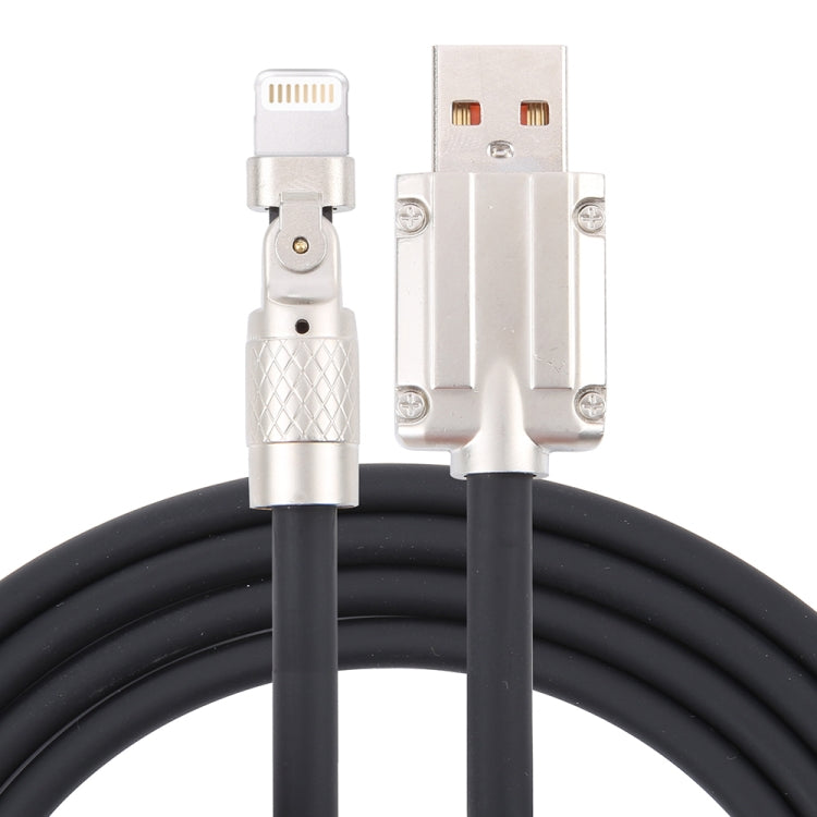 Cavo di ricarica rapida con spina metallica a 180 gradi da USB a 8 pin serie Mech 6A 120 W, lunghezza: 1,8 m, 1.8m 8 Pin, 1.8m 180-degree 8 Pin