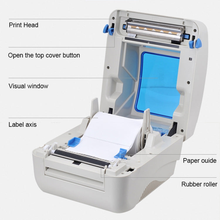 Stampante per codici a barre con calibrazione automatica termica con porta USB Xprinter XP-460B, XP-460B