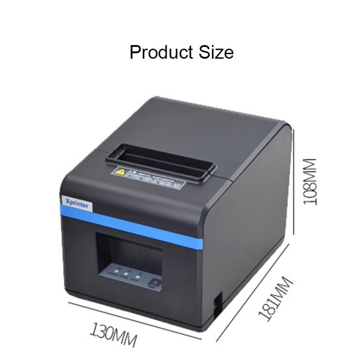 Stampante per codici a barre con calibrazione termica automatica Xprinter XP-N160II con porta USB, XP-N160II