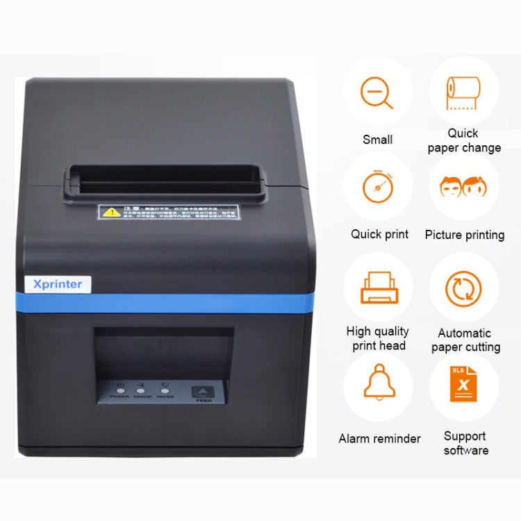 Stampante per codici a barre con calibrazione termica automatica Xprinter XP-N160II con porta USB, XP-N160II