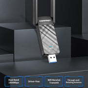 Adattatore USB WiFi6 per scheda di rete wireless dual band COMFAST C-952AX V2 1800Mbps, CF-952AX V2