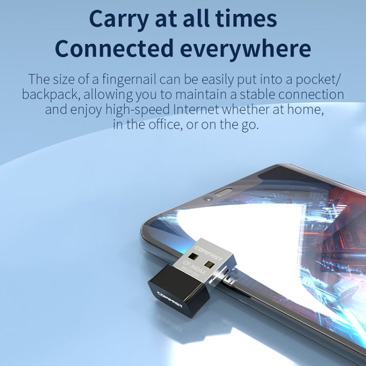 Adattatore di rete mini USB COMFAST CF-940AX 300 Mbps 2,4 GHz WiFi6, CF-940AX
