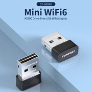 Adattatore di rete mini USB COMFAST CF-940AX 300 Mbps 2,4 GHz WiFi6, CF-940AX