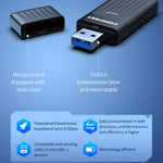 Adattatore USB WiFi 6 per scheda di rete wireless dual band COMFAST CF-970 AX 3000Mbps, CF-970AX