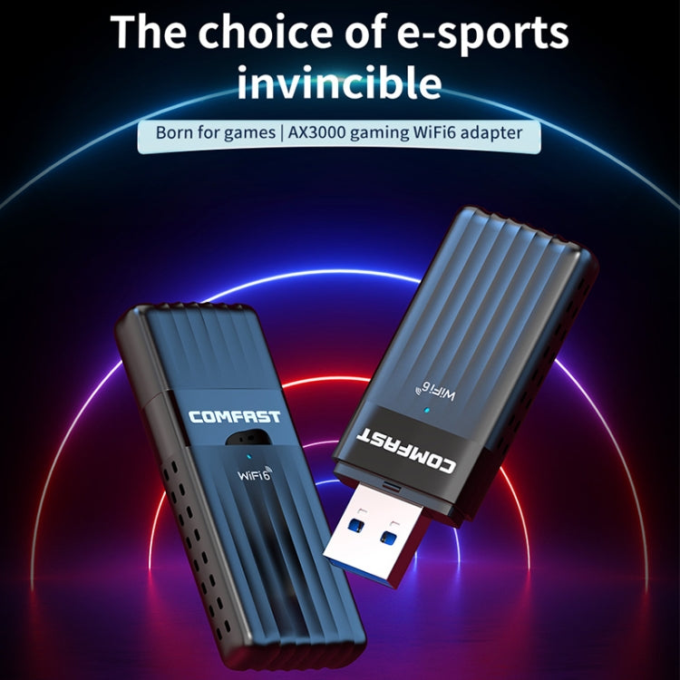 Adattatore USB WiFi 6 per scheda di rete wireless dual band COMFAST CF-970 AX 3000Mbps, CF-970AX