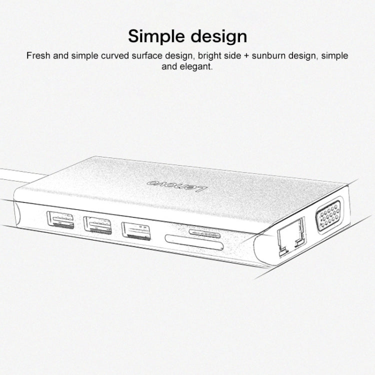 Docking station USB-C Lenovo LX0801 per rete 5 Gbps