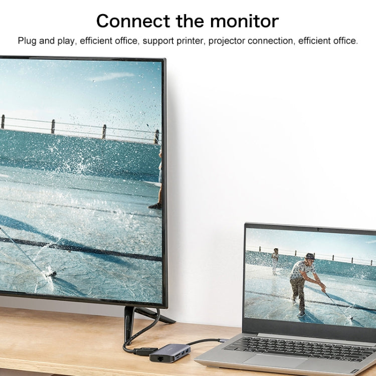 Hub convertitore Lenovo F1-C08 8 in 1 USB-C a HDMI