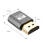 Adattatore display virtuale VGA HDMI 1.4 DDC EDID Emulatore display senza testa con spina fittizia, Pink, Grey, Gold, Red, Silver