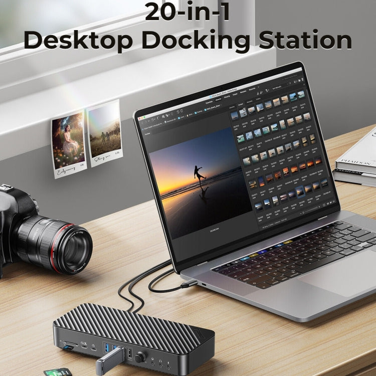 Docking station HUB tipo C 3.0 ORICO 20 in 1 10 Gbps