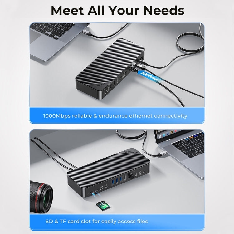 Docking station HUB tipo C 3.0 ORICO 20 in 1 10 Gbps