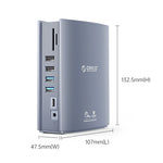 Docking station HUB USB-C 15 in 1 con doppio display 4K