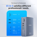 Docking station HUB USB-C 15 in 1 con doppio display 4K