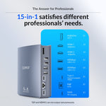 Docking station HUB USB-C 15 in 1 con doppio display 4K