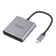 Onten 9175K 4 in 1 USB-C/Tipo-C a doppio HDMI + USB 3.0 + PD3.0 Porta di ricarica USB-C/Tipo-C Convertitore video HD 4K, 9175K