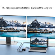 Onten 9175K 4 in 1 USB-C/Tipo-C a doppio HDMI + USB 3.0 + PD3.0 Porta di ricarica USB-C/Tipo-C Convertitore video HD 4K, 9175K