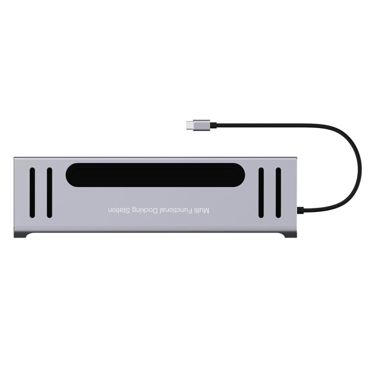 Docking station USB-C 12 in 1 con HDMI, RJ45 e slot SD/TF