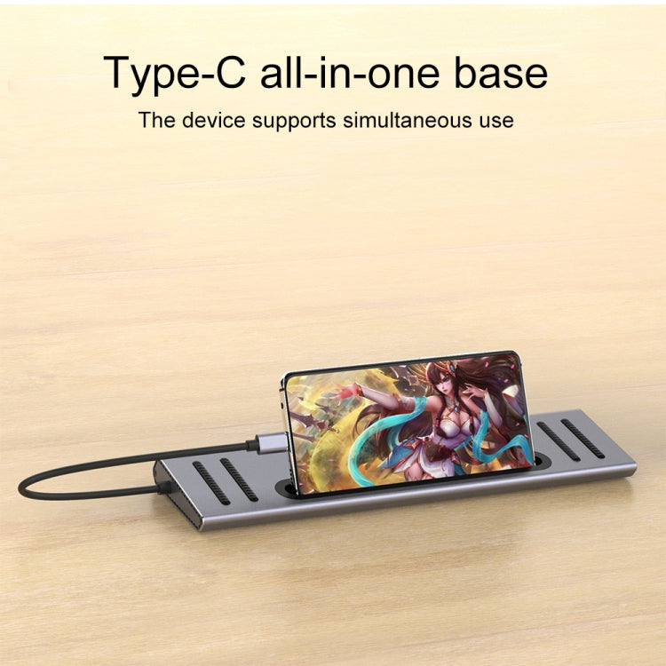 Docking station USB-C 12 in 1 con HDMI, RJ45 e slot SD/TF