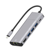 79591 6 in 1 8 pin a RJ45 + HDMI + ricarica 8 pin + 3 porte USB 2.0 Docking station convertitore HUB multifunzione, 79591