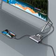 79591 6 in 1 8 pin a RJ45 + HDMI + ricarica 8 pin + 3 porte USB 2.0 Docking station convertitore HUB multifunzione, 79591