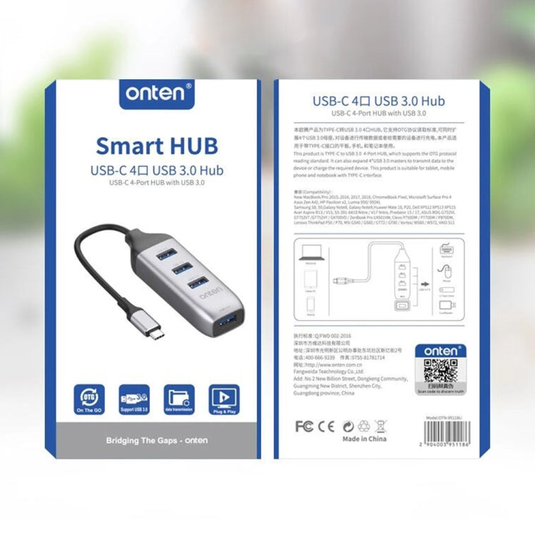 Onten 95118U Docking Station USB-C 4 porte USB 3.0