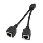 Adattatore splitter per spina LAN Ethernet CAT5 RJ45 da 1 a 2 prese, lunghezza cavo: 25 cm