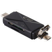 Lettore di schede USB-C/Tipo-C + SD + TF + Micro USB a USB 2.0, USB2.0