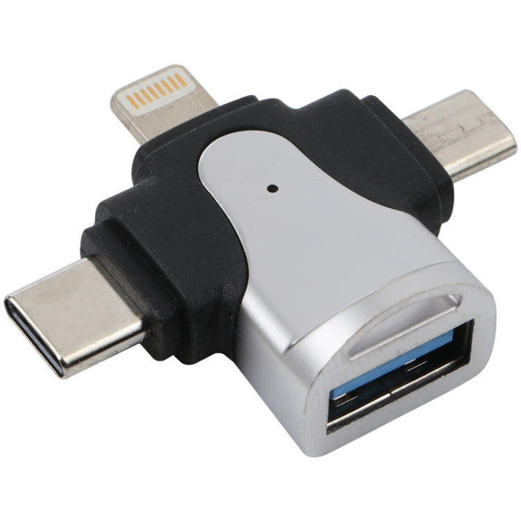 Adattatore 3 in 1 USB 3.0 in lega di zinco