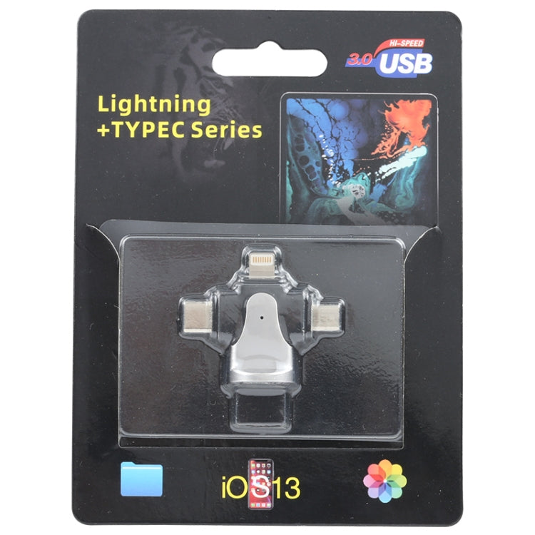 Adattatore 3 in 1 USB 3.0 in lega di zinco