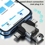 Adattatore 3 in 1 USB 3.0 in lega di zinco