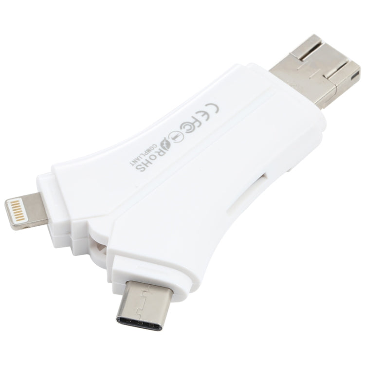 Lettore schede TF/SD 4 in 1 compatibile USB-C Micro USB 8 pin