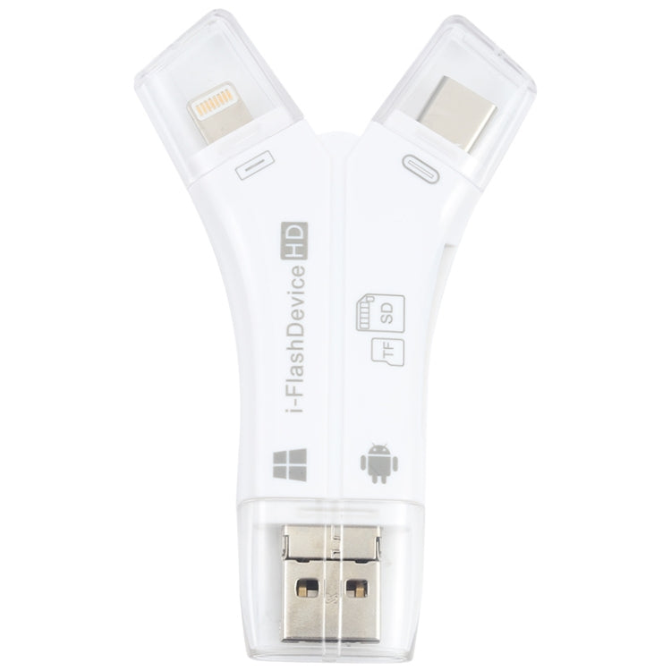 Lettore schede TF/SD 4 in 1 compatibile USB-C Micro USB 8 pin
