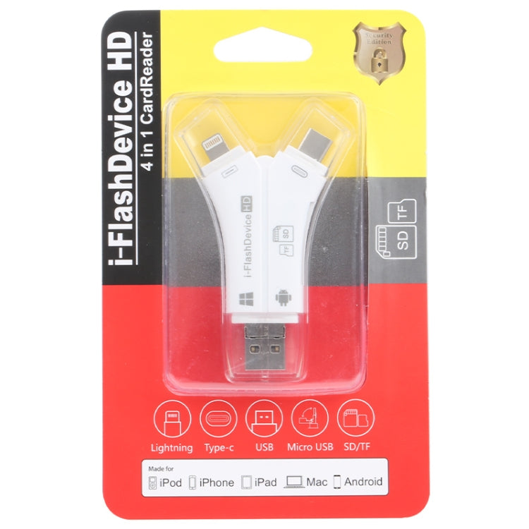 Lettore schede TF/SD 4 in 1 compatibile USB-C Micro USB 8 pin