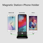 Base di ricarica magnetica 3 in 1 per smartphone compatibili