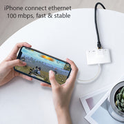 Adattatore 4 in 1 8 Pin con HDMI e RJ45