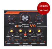 V9 Live Broadcast Equipment Sound Card for Webcast Entertainment Streaming