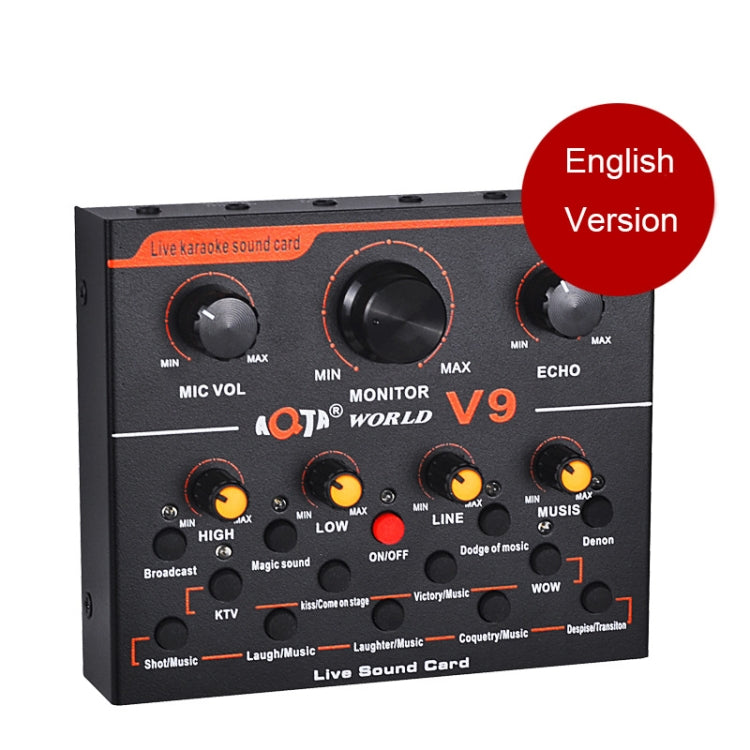 V9 Live Broadcast Equipment Sound Card for Webcast Entertainment Streaming