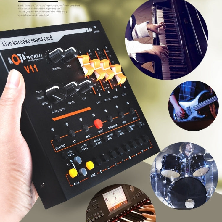 V11 Live Broadcast Equipment Webcast Entertainment Streamer Music Synthesizer Sound Card Tuning