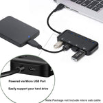 Hub USB 3.0 4 porte con USB-C e interruttori indipendenti