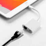 Adattatore 2 in 1 8 pin Ethernet e Alimentazione per iOS