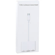 NK-107 TC 3 in 1 USB-C / Type-C maschio a USB + Ethernet + adattatore di alimentazione femmina Type-C, NK-107 TC